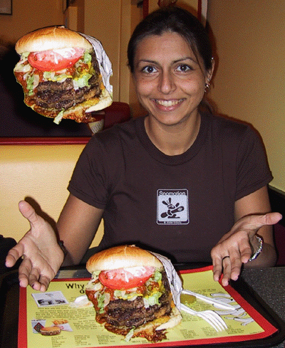 head sized burger